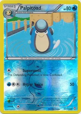 Palpitoad Reverse Holo Pokemon card from Dragons Exalted