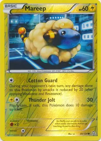 Mareep Reverse Holo Pokemon card from Dragons Exalted