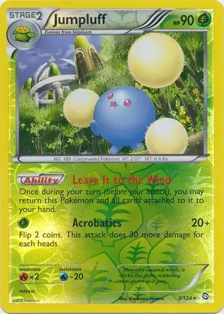 Jumpluff Reverse Holo Pokemon card from Dragons Exalted