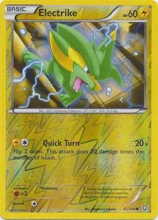 Electrike Reverse Holo Pokemon card from Dragons Exalted