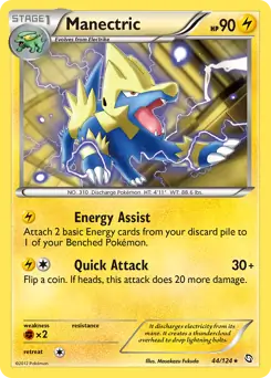 Manectric Pokemon card from Dragons Exalted