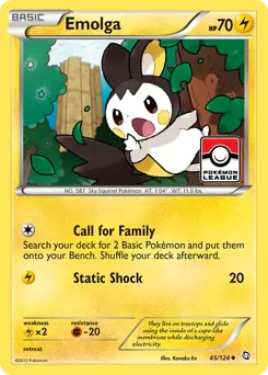 Emolga Pokemon card from Dragons Exalted