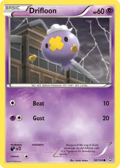 Drifloon Pokemon card from Dragons Exalted