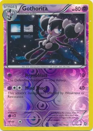 Gothorita Reverse Holo Pokemon card from Dragons Exalted