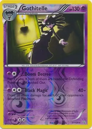 Gothitelle Reverse Holo Pokemon card from Dragons Exalted
