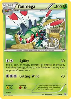 Yanmega Pokemon card from Dragons Exalted