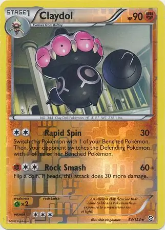 Claydol Reverse Holo Pokemon card from Dragons Exalted