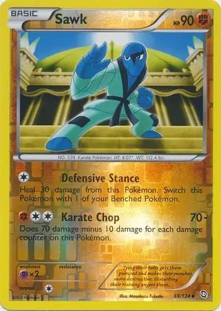 Sawk Reverse Holo Pokemon card from Dragons Exalted