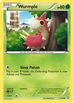 Wurmple Pokemon card from Dragons Exalted