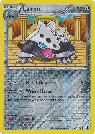 Lairon Reverse Holo Pokemon card from Dragons Exalted