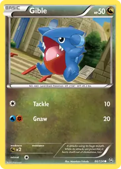 Gible Pokemon card from Dragons Exalted
