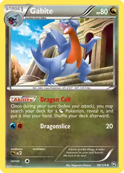 Gabite Pokemon card from Dragons Exalted