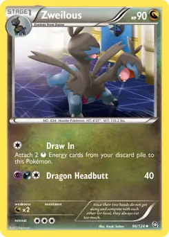 Zweilous Pokemon card from Dragons Exalted
