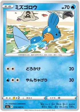 Mudkip Pokemon card from Eevee Heroes