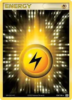 Lightning Energy Holo Pokemon card from Emerald