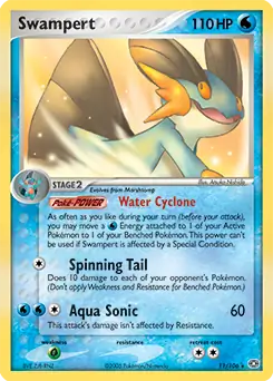 Swampert Holo Pokemon card from Emerald