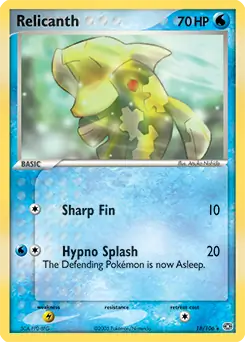 Relicanth Pokemon card from Emerald