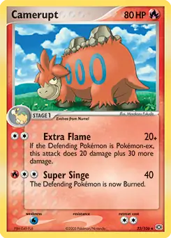 Camerupt Pokemon card from Emerald