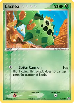Cacnea Pokemon card from Emerald