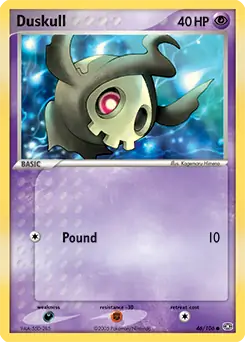 Duskull Pokemon card from Emerald
