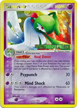 Gardevoir Reverse Holo Pokemon card from Emerald