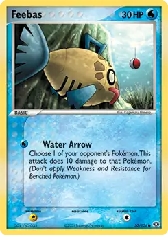 Feebas Pokemon card from Emerald