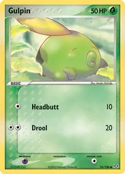 Gulpin Pokemon card from Emerald
