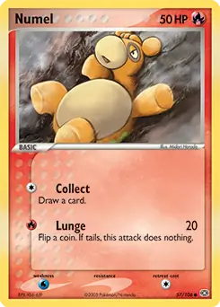 Numel Pokemon card from Emerald