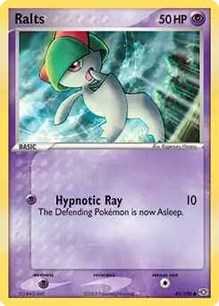 Ralts Pokemon card from Emerald