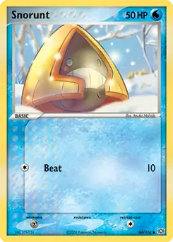 Snorunt Pokemon card from Emerald