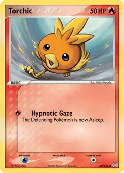 Torchic Pokemon card from Emerald