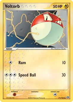 Voltorb Pokemon card from Emerald