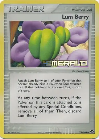 Lum Berry Reverse Holo Pokemon card from Emerald