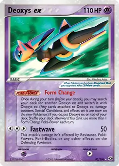 Deoxys ex Pokemon card from Emerald