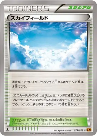 Sky Field Pokemon card from Emerald Break