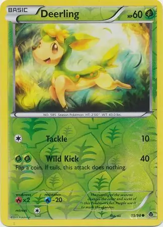 Deerling Reverse Holo Pokemon card from Emerging Powers