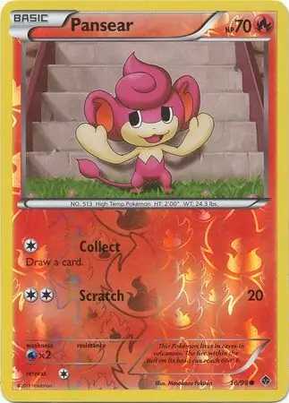Pansear Reverse Holo Pokemon card from Emerging Powers