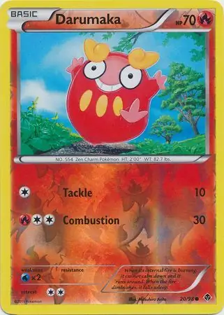 Darumaka Reverse Holo Pokemon card from Emerging Powers