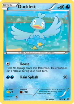 Ducklett Pokemon card from Emerging Powers