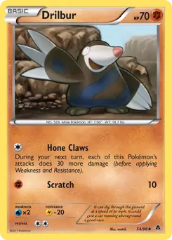 Drilbur Pokemon card from Emerging Powers