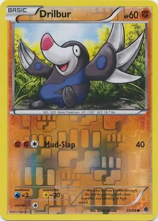 Drilbur Reverse Holo Pokemon card from Emerging Powers
