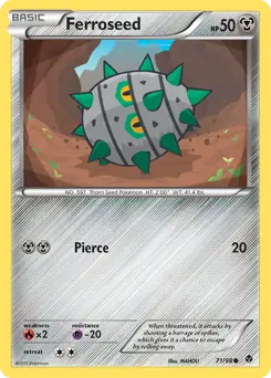 Ferroseed Pokemon card from Emerging Powers