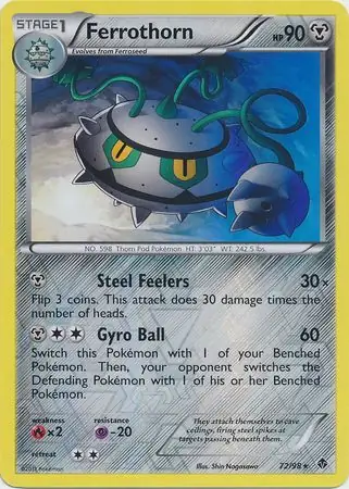 Ferrothorn Reverse Holo Pokemon card from Emerging Powers