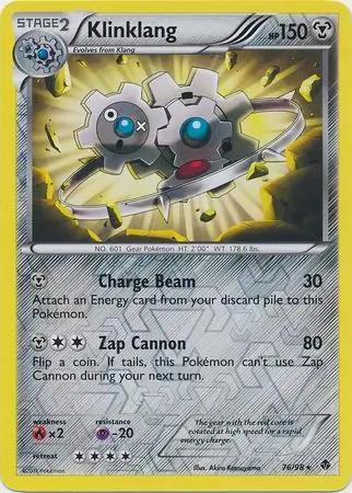 Klinklang Reverse Holo Pokemon card from Emerging Powers