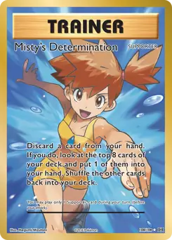 Full Art Misty's Determination Pokemon card from Evolutions