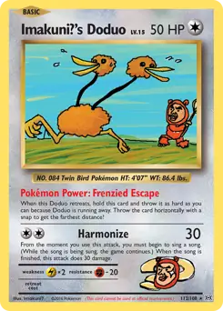 Imakuni's Doduo Pokemon card from Evolutions