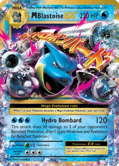 M Blastoise EX Pokemon card from Evolutions