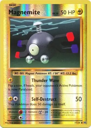 Magnemite Reverse Holo Pokemon card from Evolutions