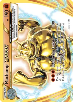 Machamp BREAK Pokemon card from Evolutions