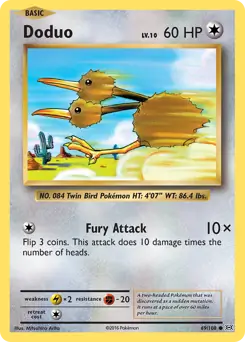 Doduo Pokemon card from Evolutions